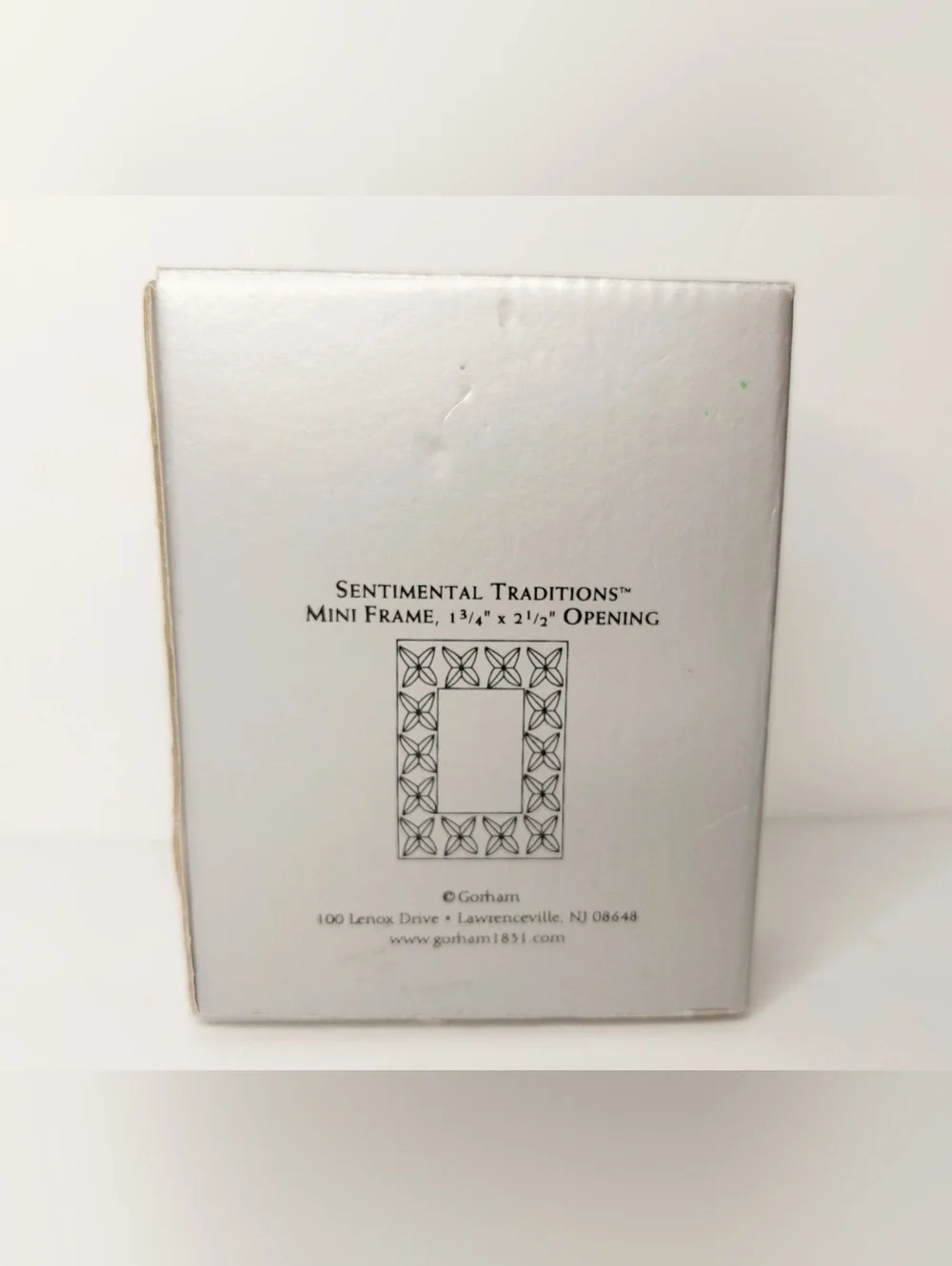 Gorham Sentimental Traditions Mini Glass Frame 1.75” x 2.5” Opening NIB Keepsake